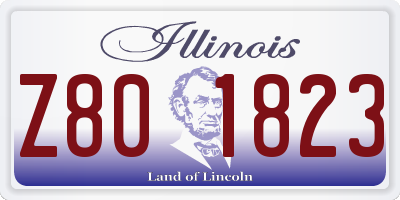 IL license plate Z801823