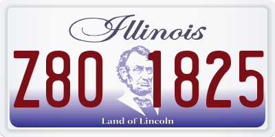 IL license plate Z801825