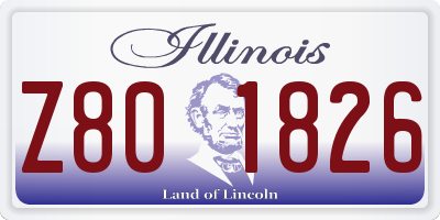 IL license plate Z801826