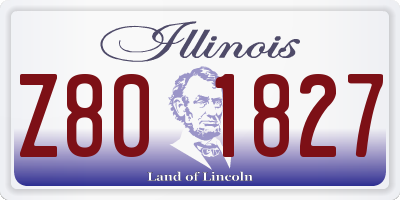IL license plate Z801827