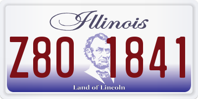IL license plate Z801841
