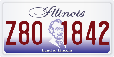 IL license plate Z801842