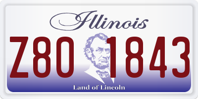 IL license plate Z801843