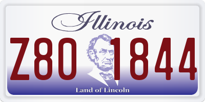 IL license plate Z801844