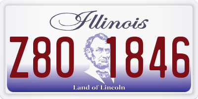 IL license plate Z801846