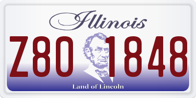 IL license plate Z801848