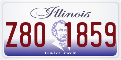 IL license plate Z801859