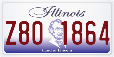 IL license plate Z801864