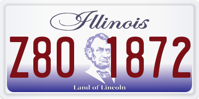 IL license plate Z801872