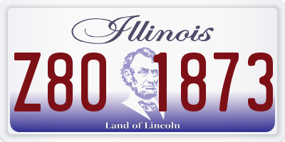 IL license plate Z801873