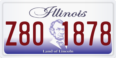 IL license plate Z801878