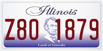 IL license plate Z801879