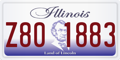 IL license plate Z801883