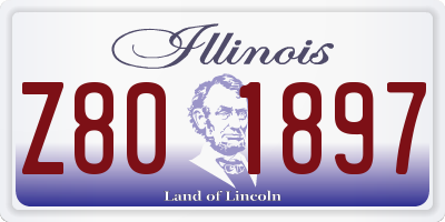 IL license plate Z801897