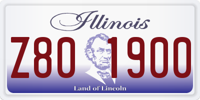 IL license plate Z801900