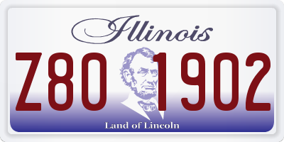 IL license plate Z801902