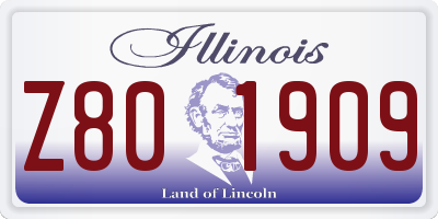 IL license plate Z801909