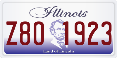 IL license plate Z801923
