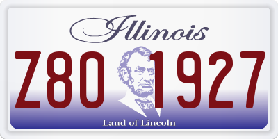 IL license plate Z801927