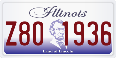 IL license plate Z801936
