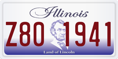 IL license plate Z801941