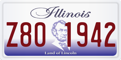 IL license plate Z801942