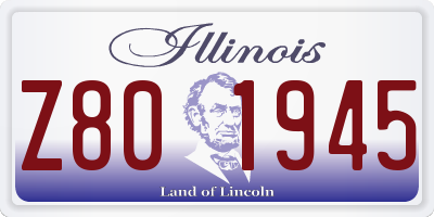 IL license plate Z801945