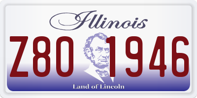 IL license plate Z801946