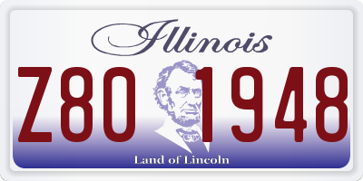 IL license plate Z801948