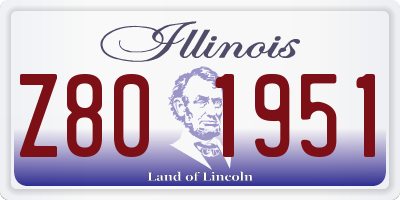 IL license plate Z801951