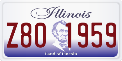 IL license plate Z801959