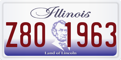 IL license plate Z801963