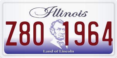 IL license plate Z801964