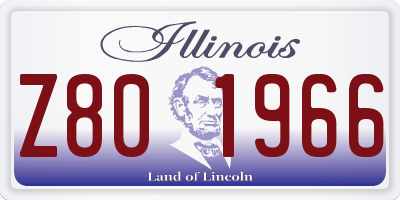 IL license plate Z801966