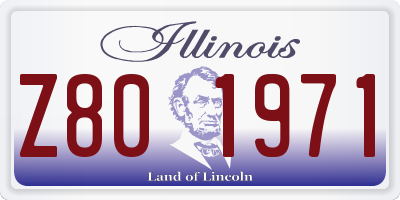 IL license plate Z801971