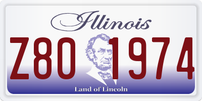 IL license plate Z801974