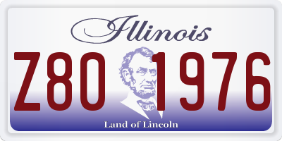 IL license plate Z801976