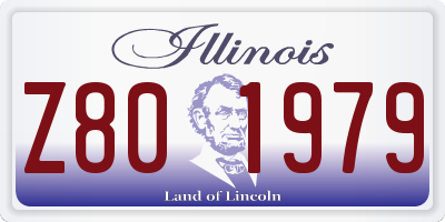 IL license plate Z801979