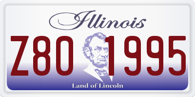 IL license plate Z801995