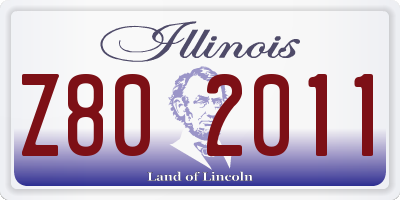 IL license plate Z802011