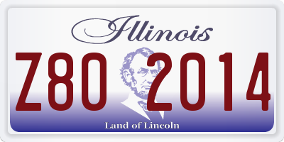 IL license plate Z802014