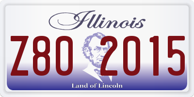 IL license plate Z802015