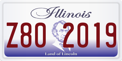 IL license plate Z802019