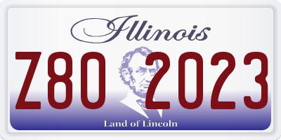 IL license plate Z802023