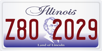 IL license plate Z802029