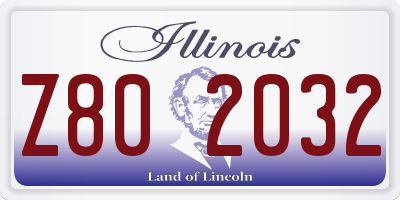IL license plate Z802032
