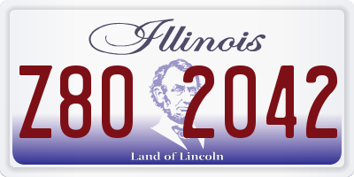 IL license plate Z802042