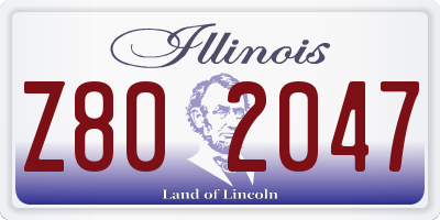 IL license plate Z802047