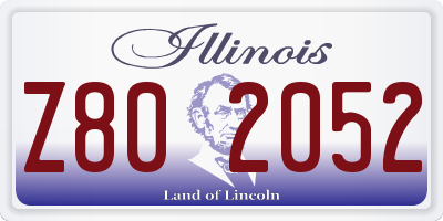 IL license plate Z802052
