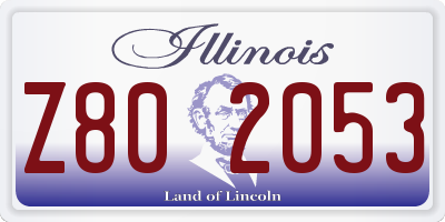 IL license plate Z802053